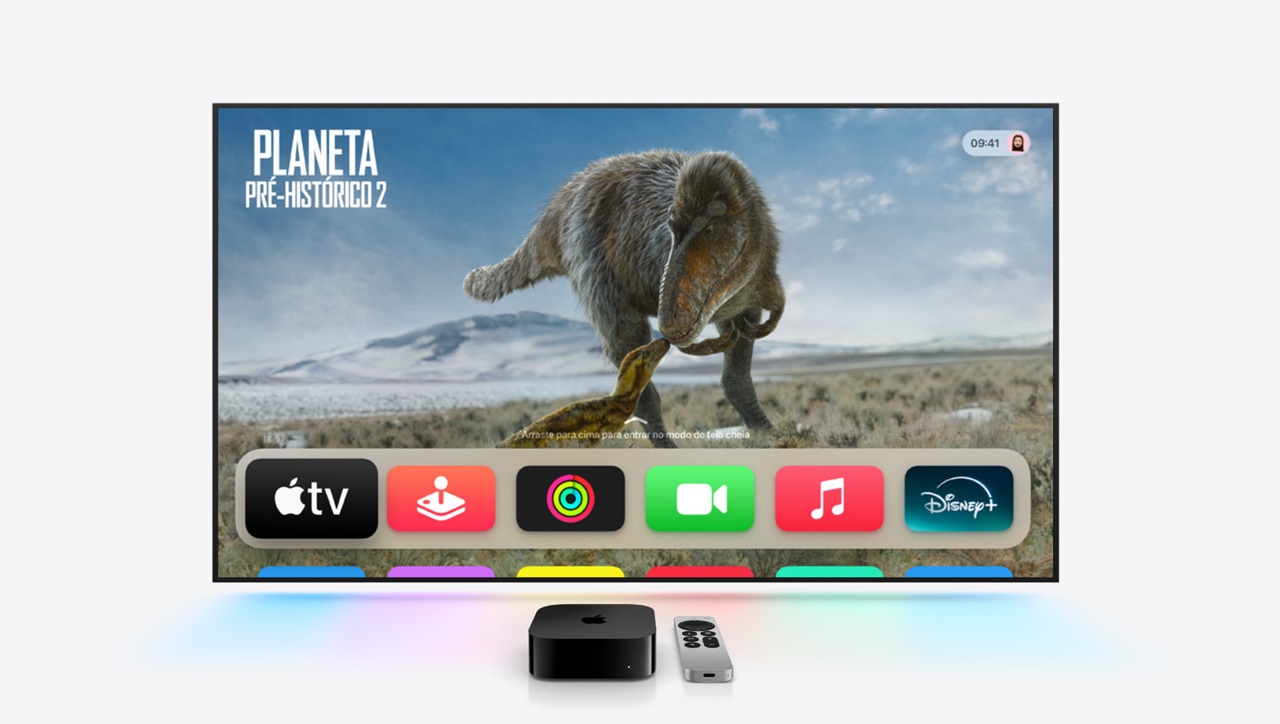 Televisão conectado ao Apple TV 4K 