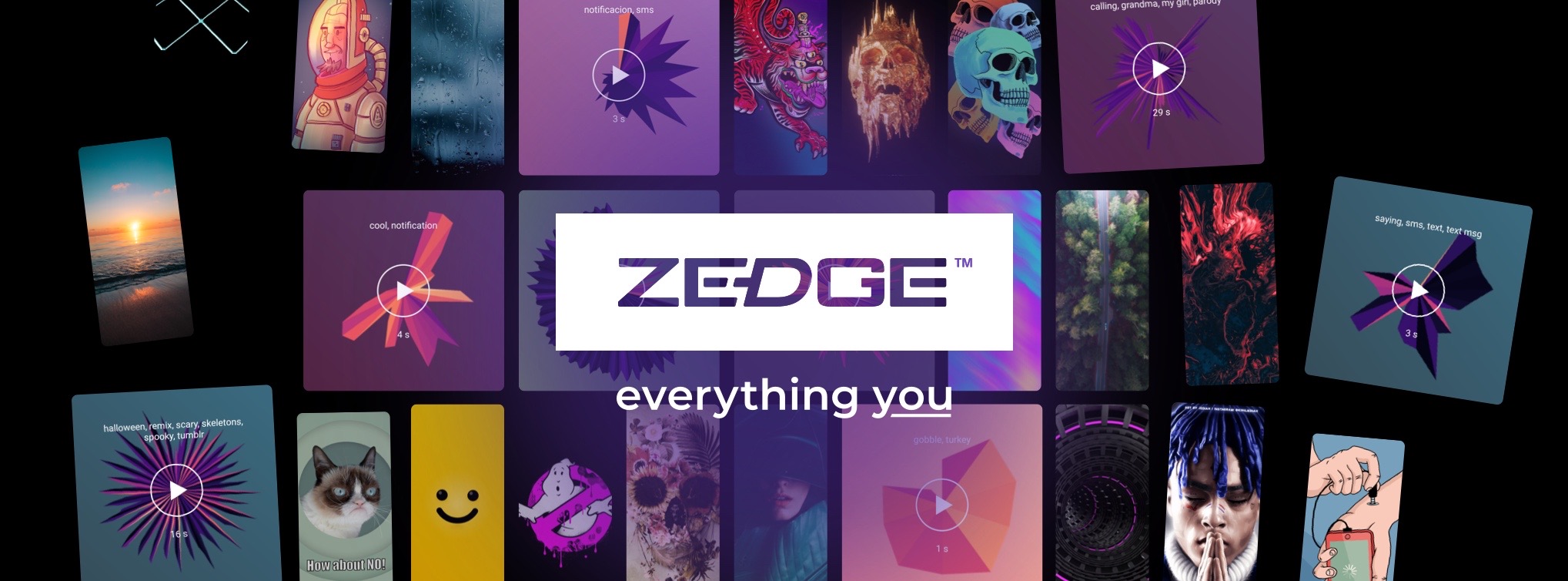 Banner do site Zedge