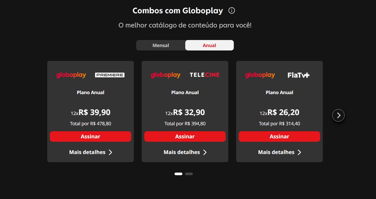 Combos Globoplay 