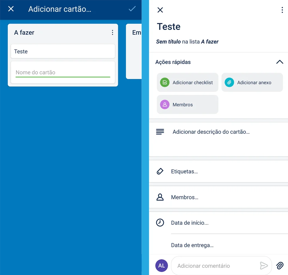 Captura de tela Trello