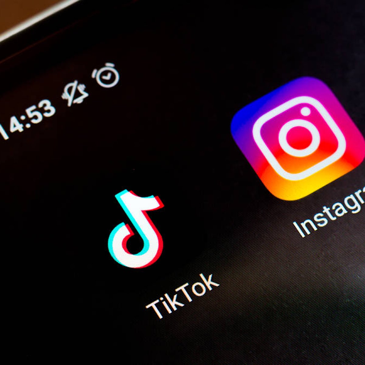 Ícones do TikTok e Instagram